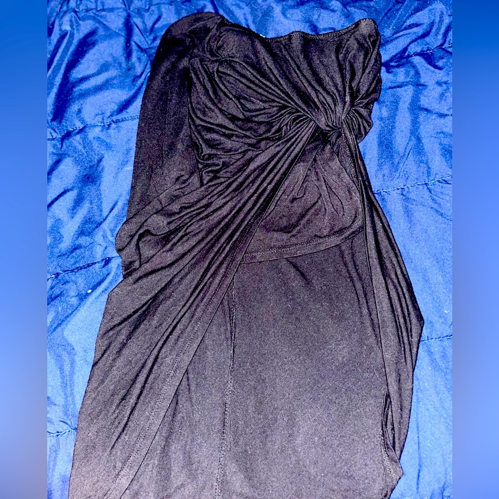 XORA mid length black skirt with long cover